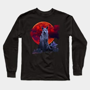 Oh Wolf Moon- Alt Version Long Sleeve T-Shirt